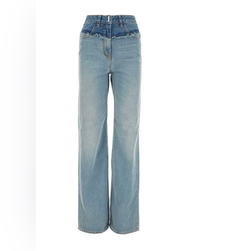 Givenchy Frayed Edge Wide-Leg Jeans